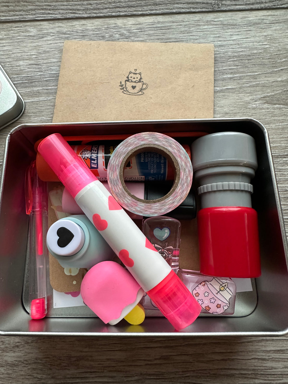 The Stationery Kit | 13-Piece Cute Stationery Gift Set in Reusable Tin