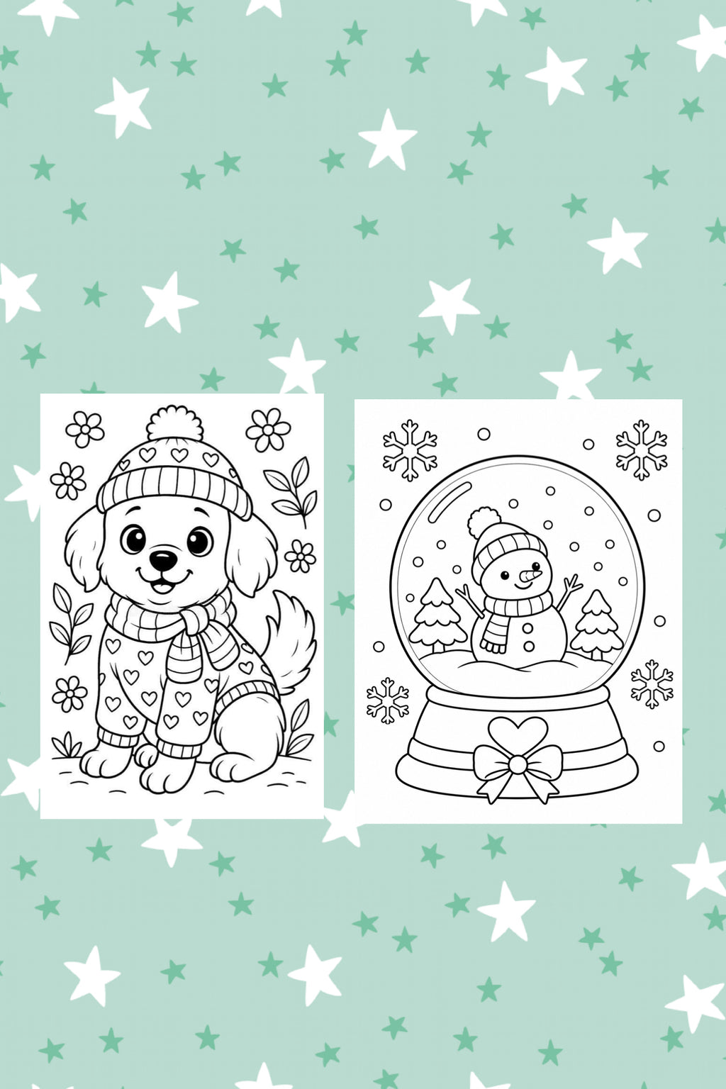 Winter Coloring Book for Kids | 20 Cute & Simple Coloring Pages