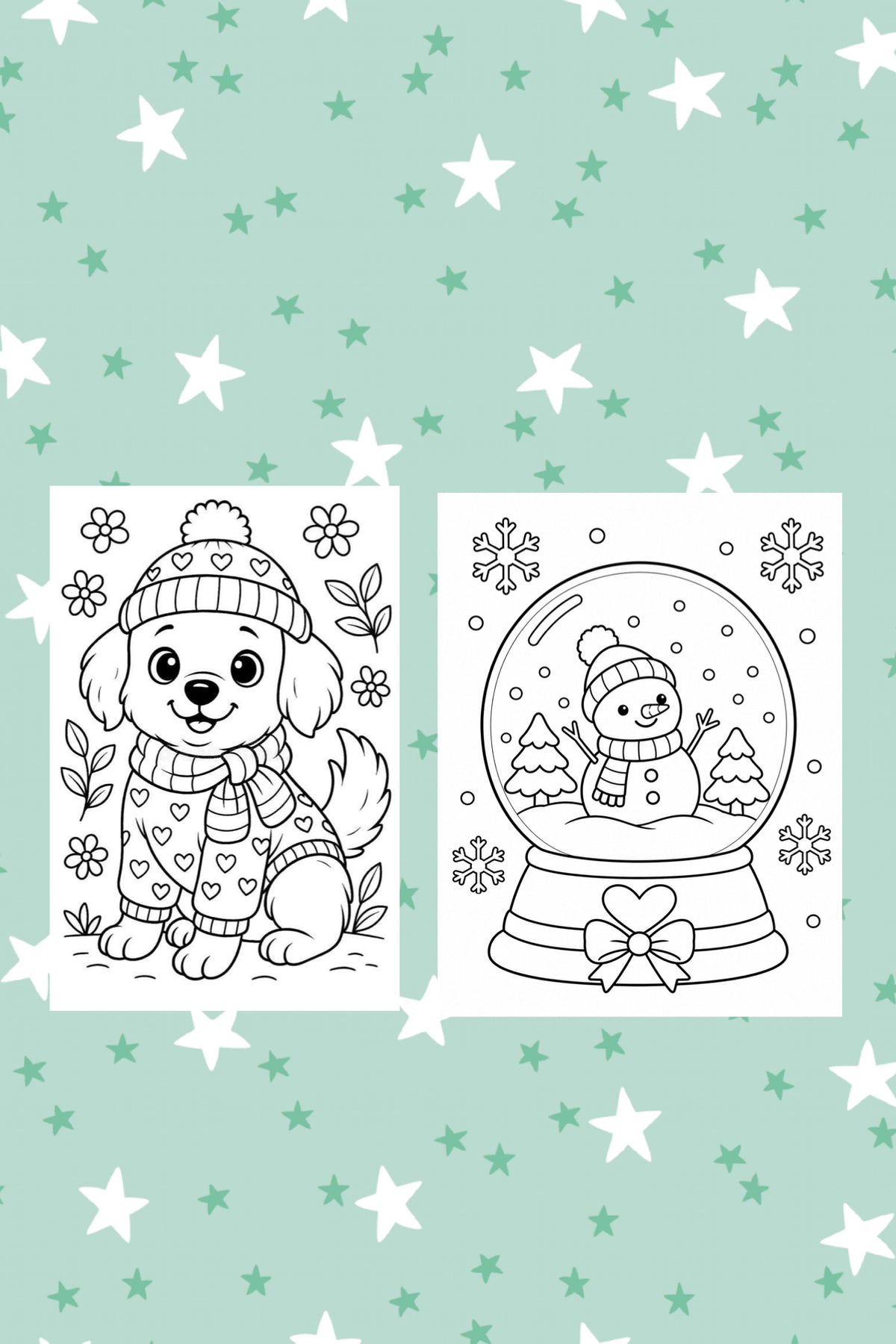 Winter Coloring Book for Kids | 20 Cute & Simple Coloring Pages