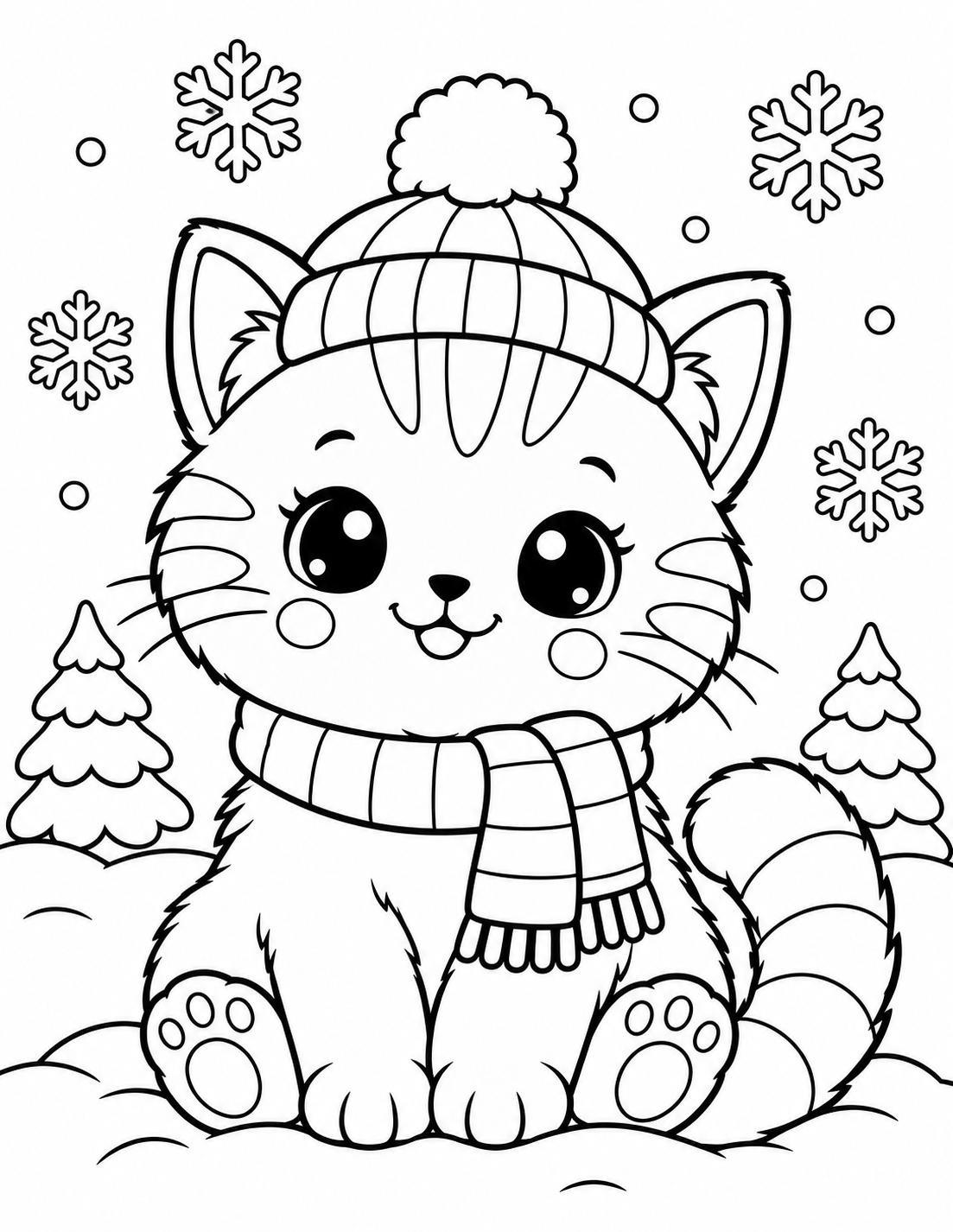 Winter Coloring Book for Kids | 20 Cute & Simple Coloring Pages