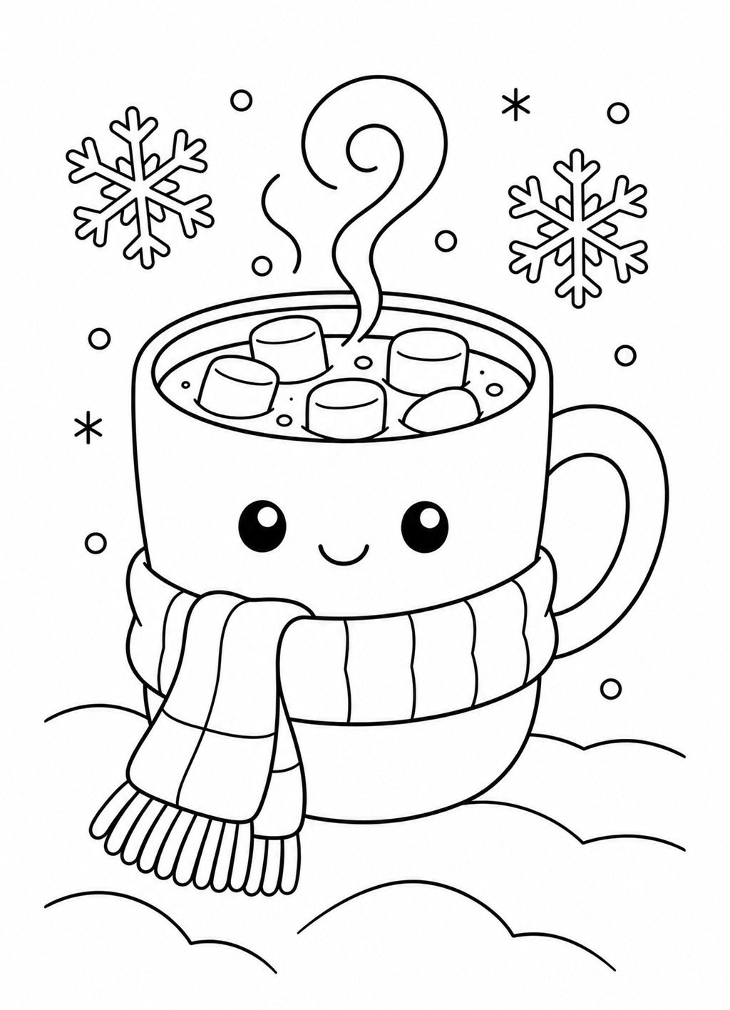 Winter Coloring Book for Kids | 20 Cute & Simple Coloring Pages
