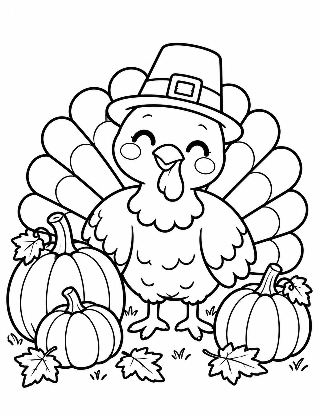 Thanksgiving Coloring Book | 20 Simple Pages