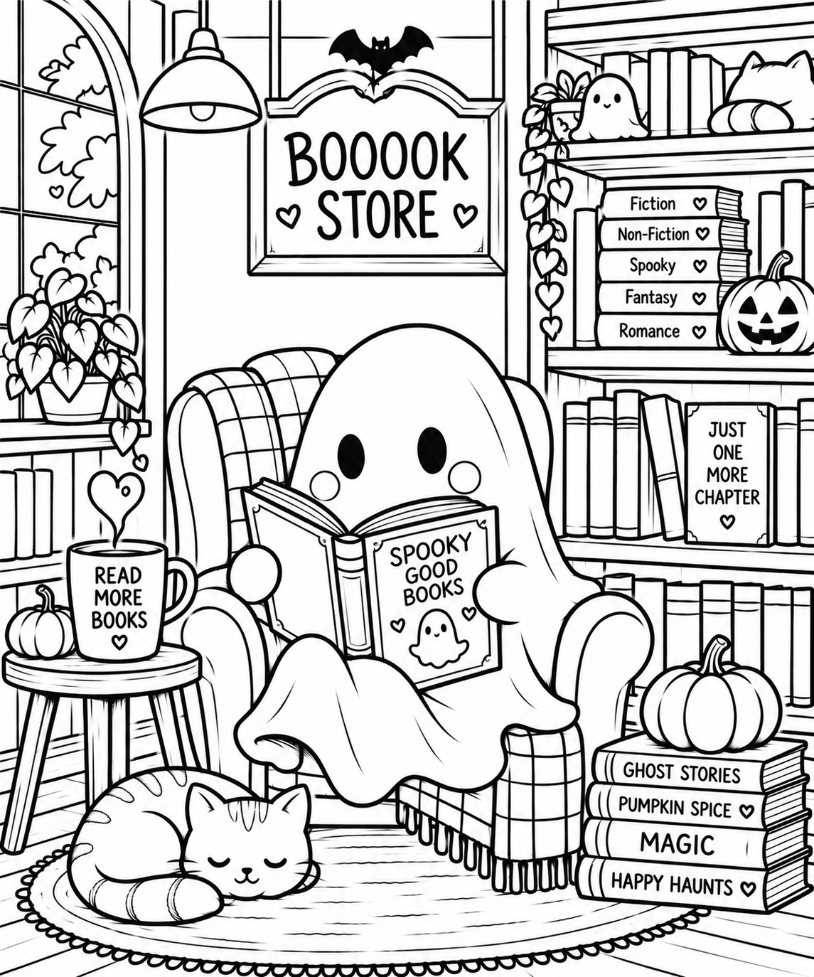 A Cozy Little Halloween Coloring Book | 20 Coloring Pages