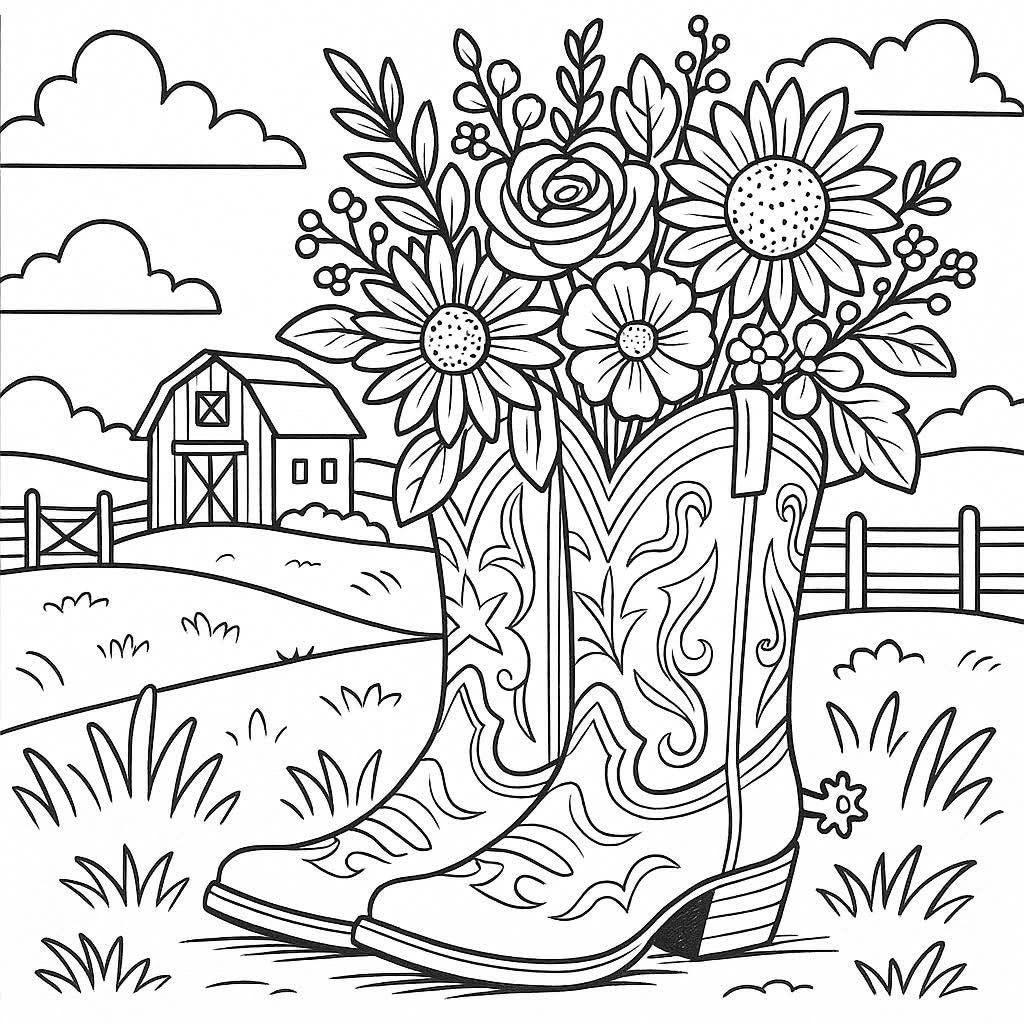 Farmhouse Cottage Coloring Book Volume 2 for Adults