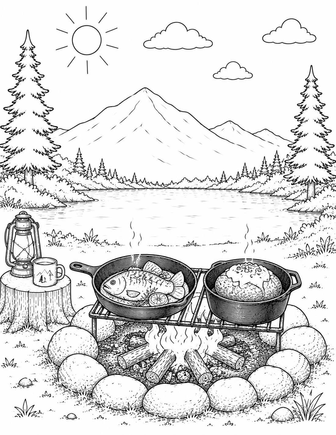 Cozy Camping Coloring Book | Glamping & Nature Coloring Pages