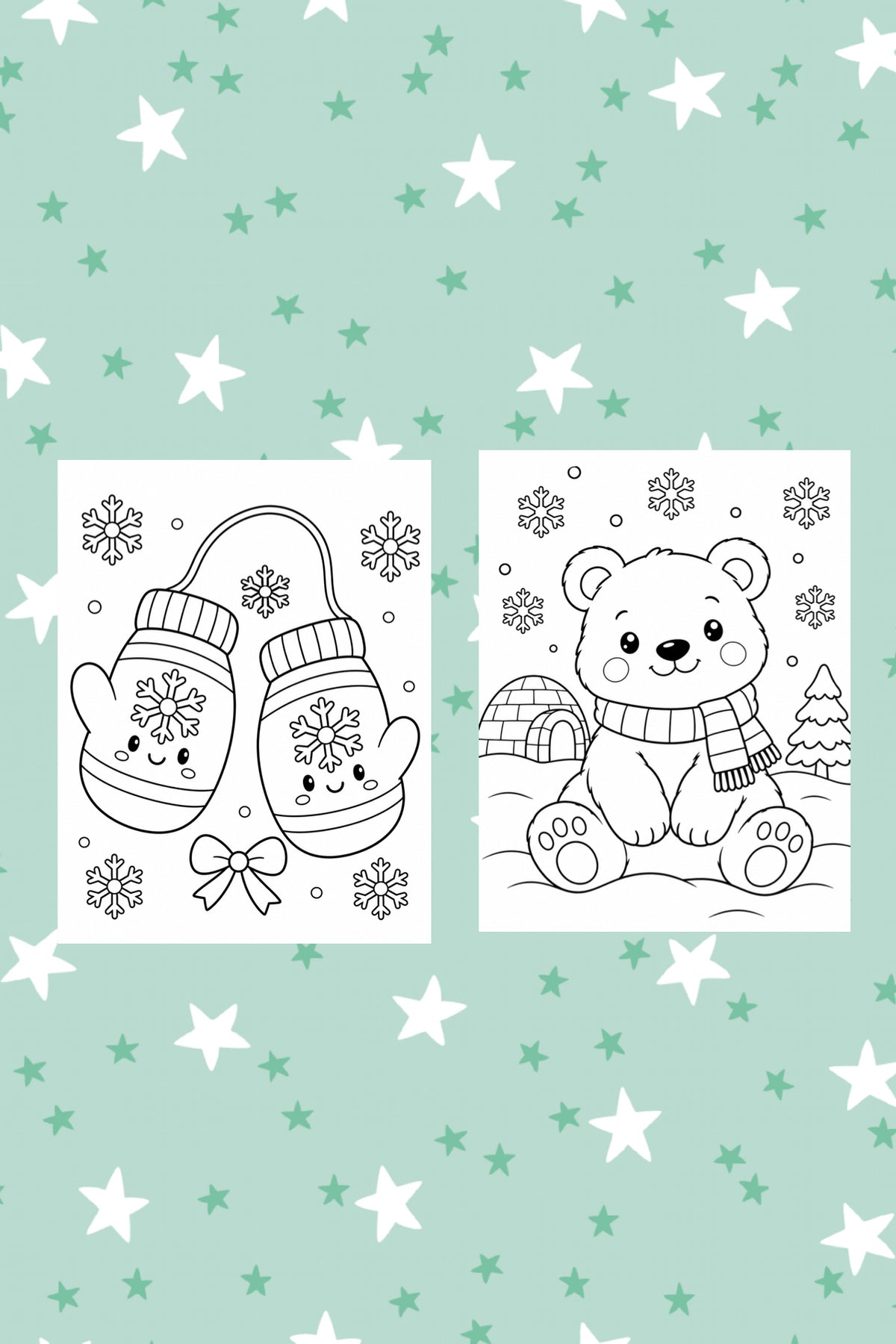 Winter Coloring Book for Kids | 20 Cute & Simple Coloring Pages