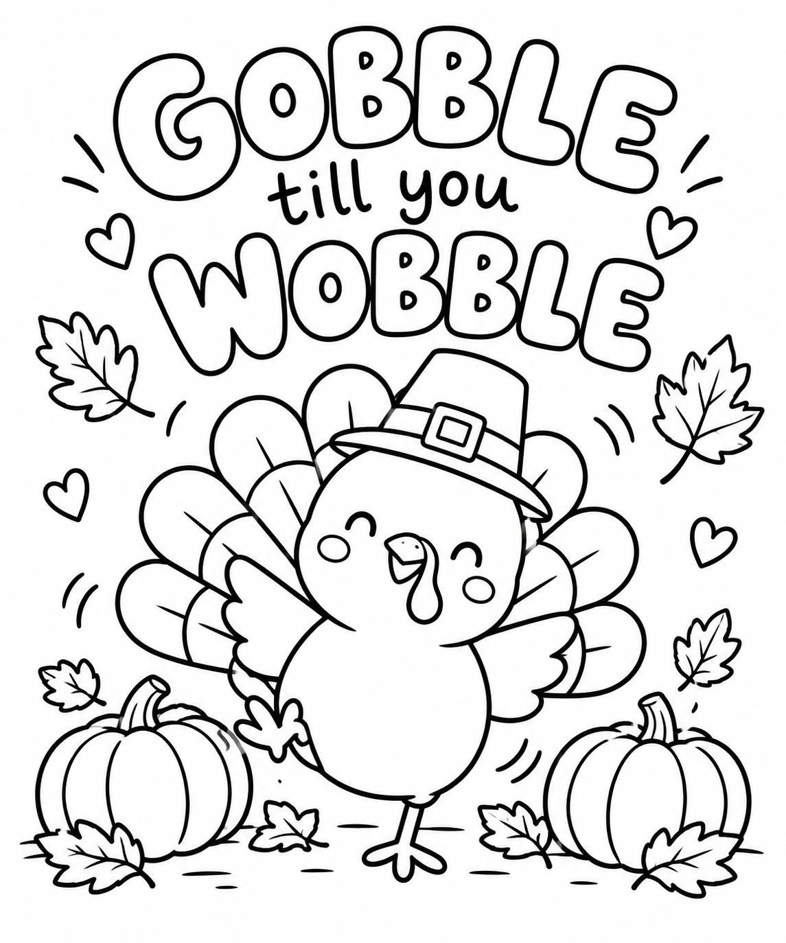 Thanksgiving Coloring Book | 20 Simple Pages