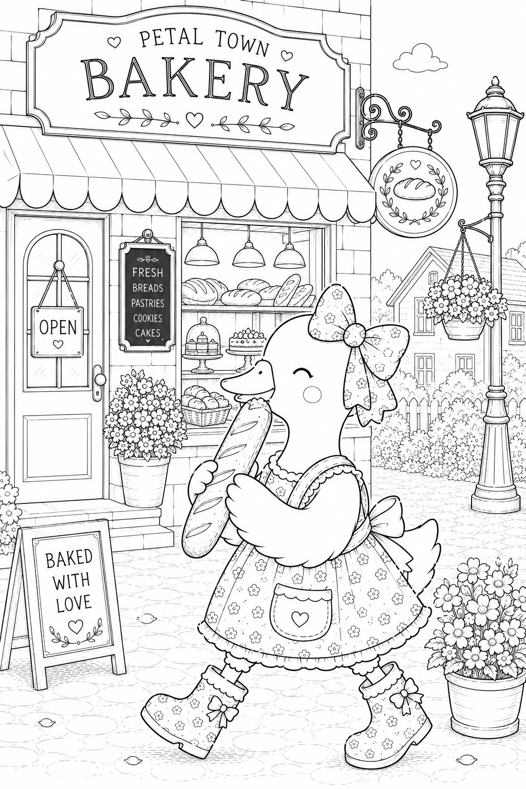 Silly Goose on the Loose in Petal Town Coloring Book Vol. 2 | Featuring Gerty