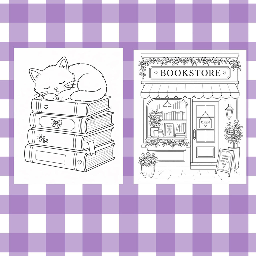 Bows & Books coloring book product photo