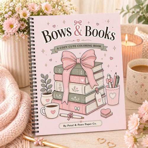 Bows & Books Coloring Book
