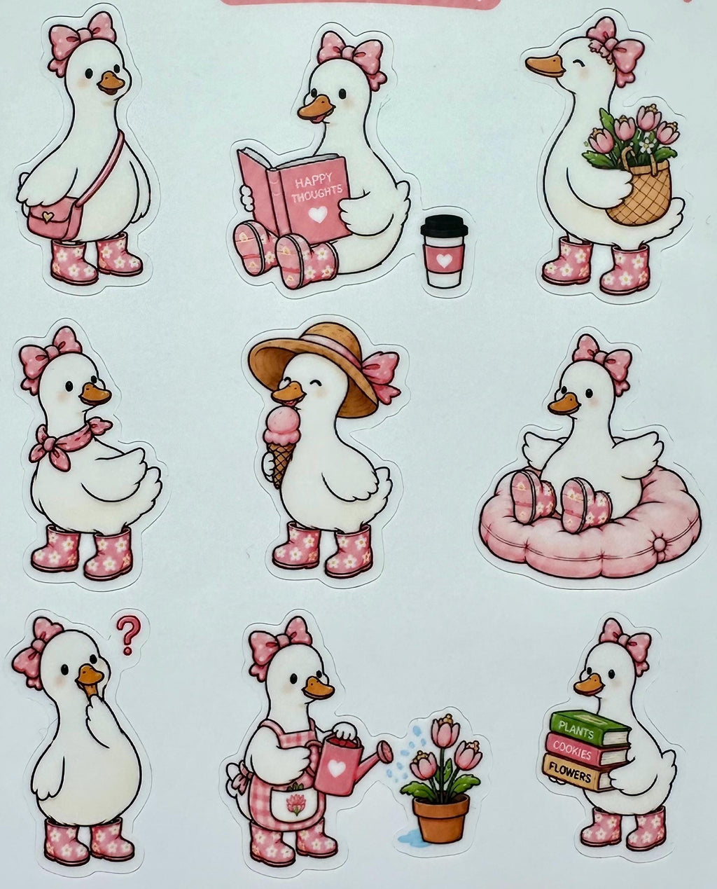 Gerty the Silly Goose sticker sheet product photo