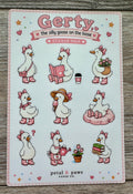 Gerty the Silly Goose 5x7 sticker sheet